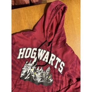 Harry Potter Hogwarts Hoodie Men Large‎ Tie Dye Burgundy Pullover
